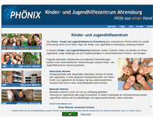 Tablet Screenshot of phoenix-jugendhilfe.de